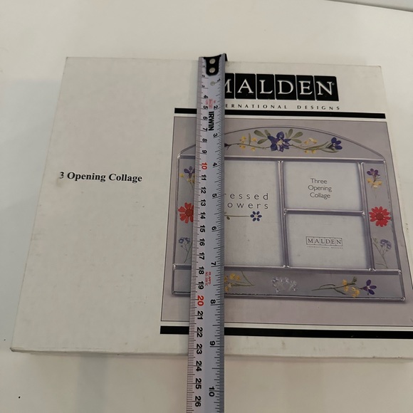 Malden pressed flowers 3 collage glass photo frame - Picture 2 of 7